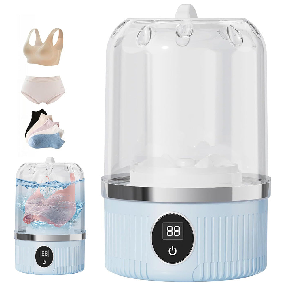 Portable Rechargeable Mini Washing Machine Small Clothes Washer for Travel Use