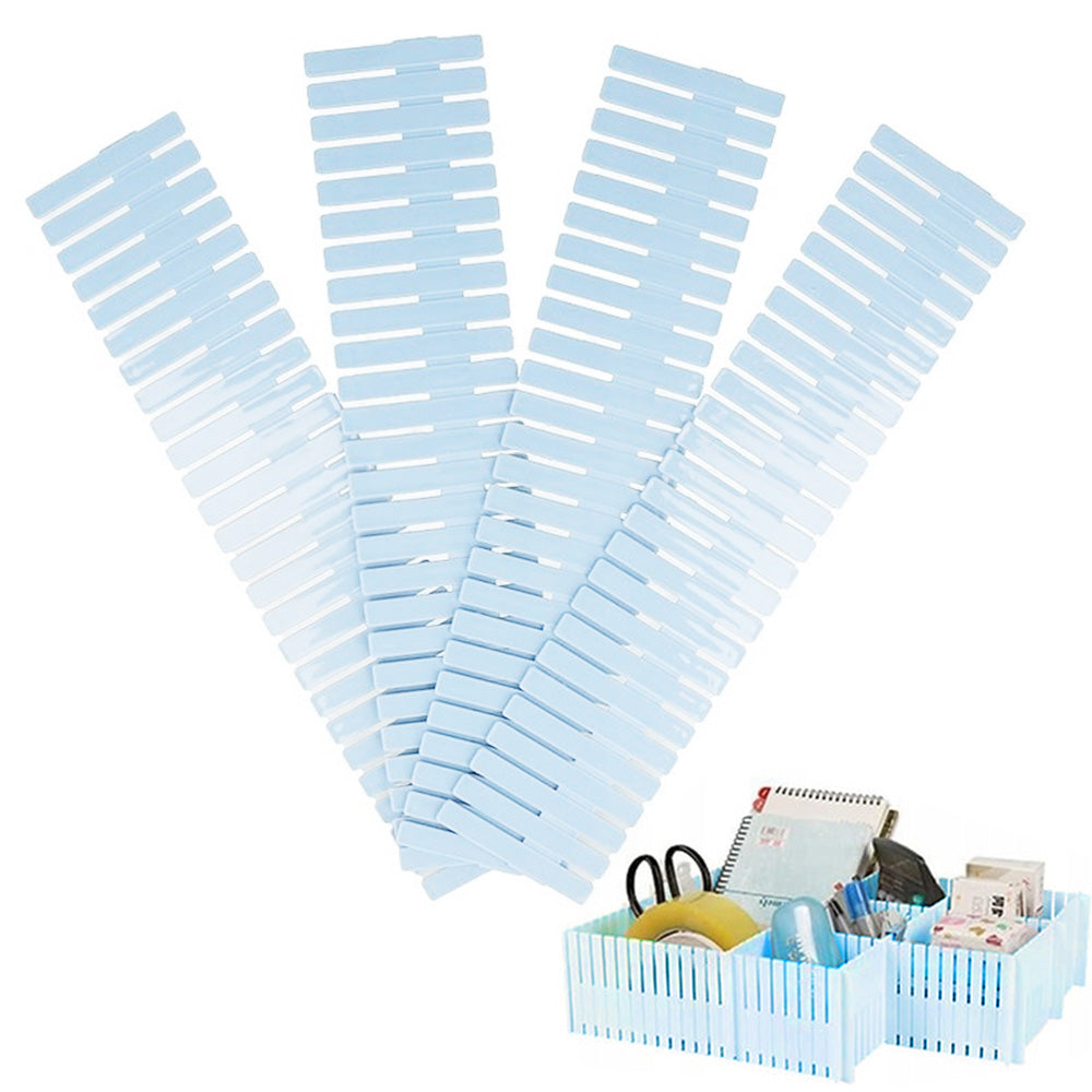 24Pcs Adjustable Drawer Divider DIY Storage Organiser for Cabinets