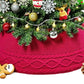 Knitted Christmas Tree Chunky Cable Knit Christmas Tree Skirt for Artificial Trees