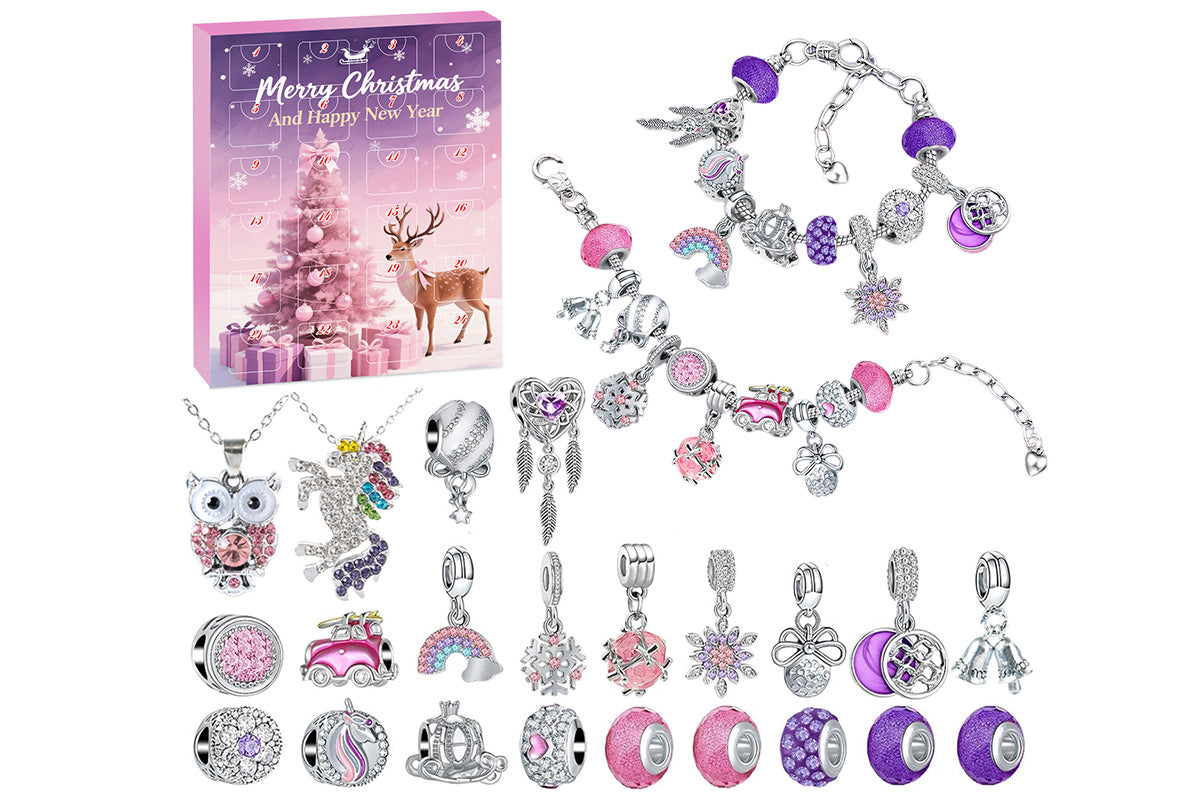 DIY Charm Bracelet Blind Box Jewelry Making Kit Holiday Birthday Gift for Girls Teens
