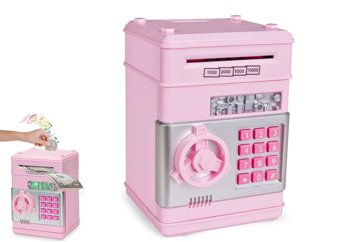 Electronic ATM Piggy Bank with Password Lock Money Coin Saving Box Toys