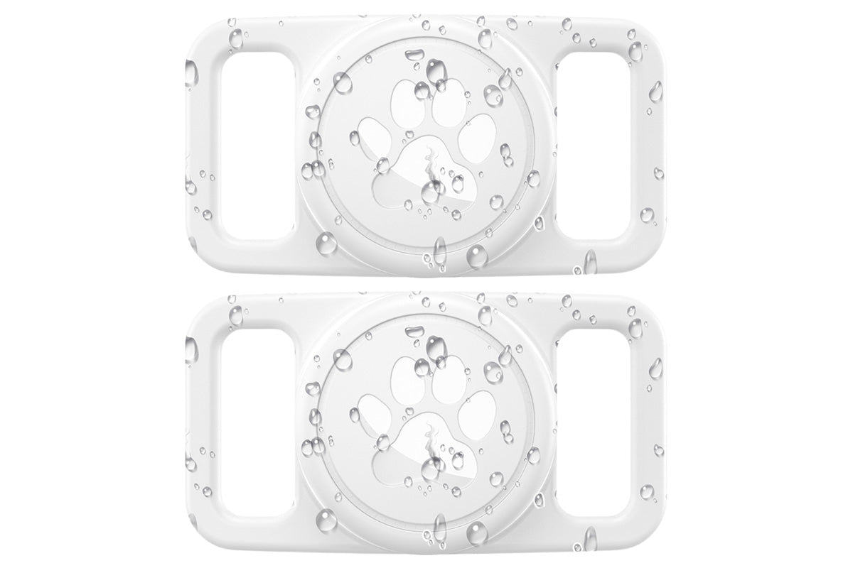2Pcs Waterproof Dog Collar Holder for Apple AirTag Silicone Air Tags Case
