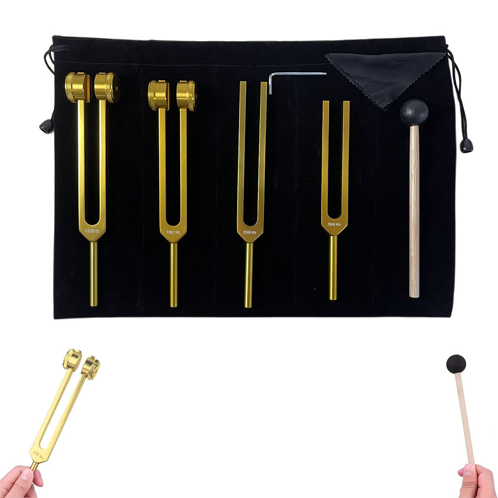 4Pcs Resonance Healing Tuning Fork Set Sensory Tool for Yoga Meditation
