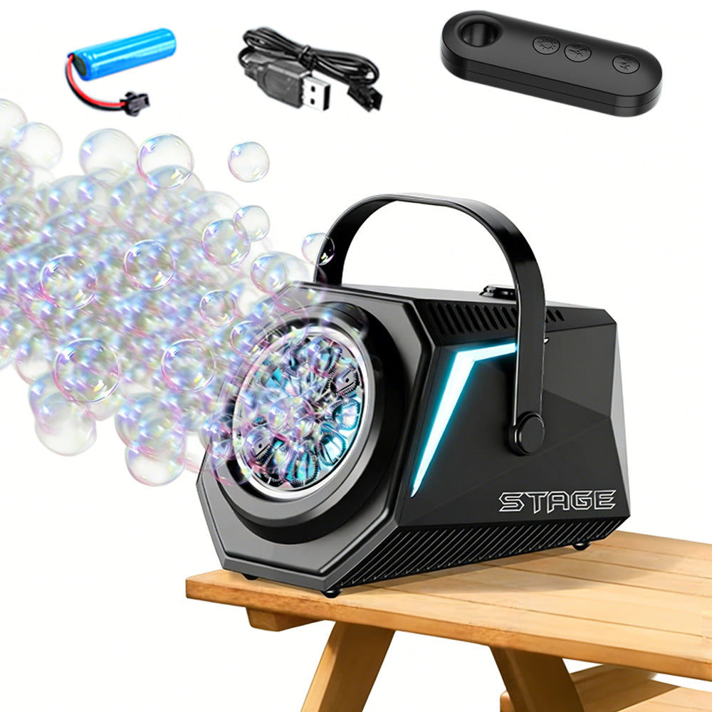 Automatic Bubble Machine Upgrade Portable Bubble Maker Blower LED Light