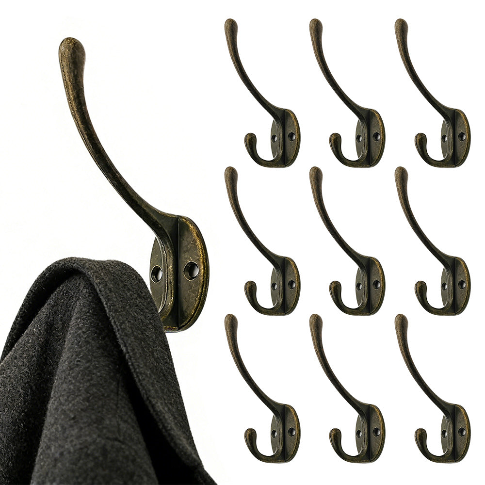 10Pcs Coat Hooks Wall Hooks Mounted Farmhouse Coat Hangers for Bags Caps Keys