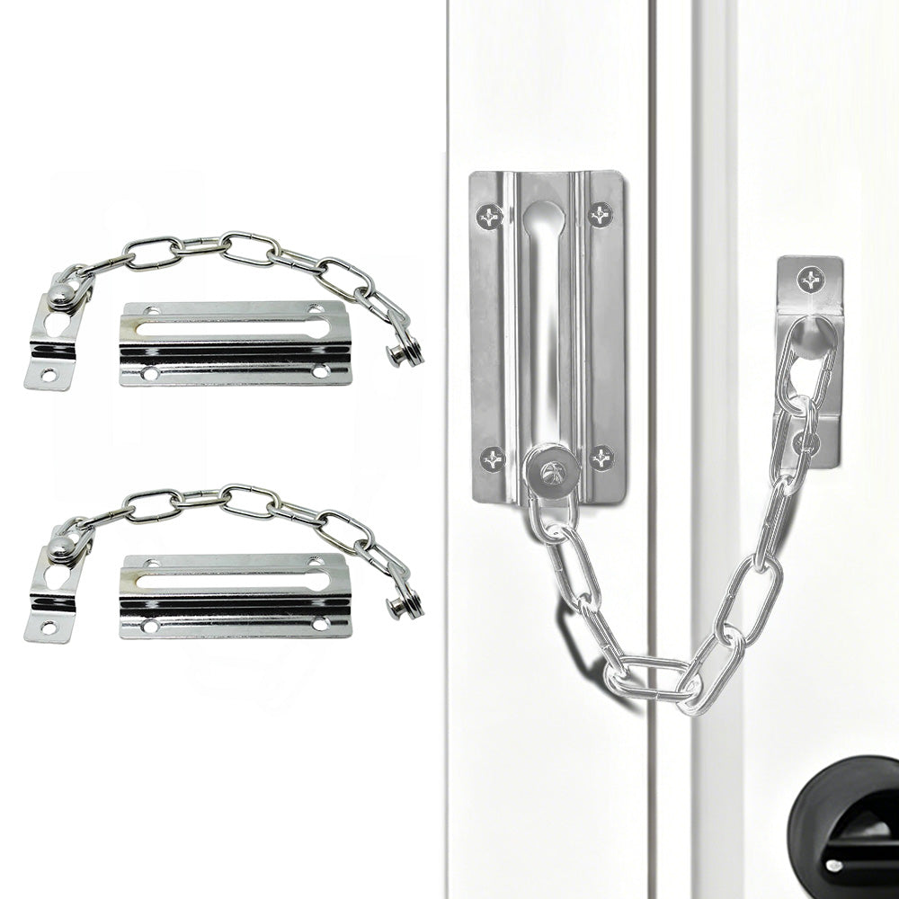 2 Pack Door Security Chain Lock Strong Door Chain Lock with 12 Screws for Wood Door