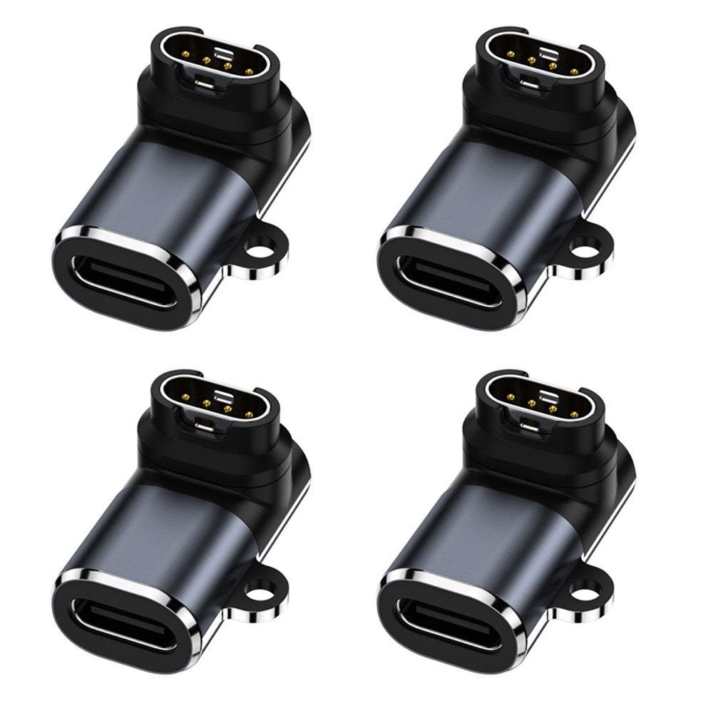 4 Pack USB-C Charging Adapters Compatible with Garmin Fenix 7 6 5 Watches