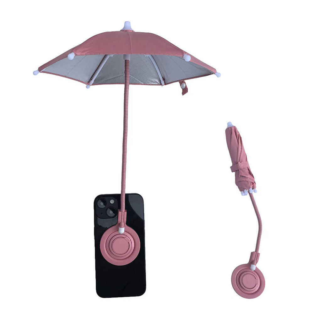 Universal Phone Umbrella for Sun Adjustable Smartphone Umbrella Stand for Outdoor