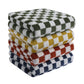 4 Piece Checkered Coral Fleece Towel Set Bath Face Towels