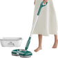 Cordless Electric Spin Mop with LED Light Water Sprayer and 750ML Large Water Tank