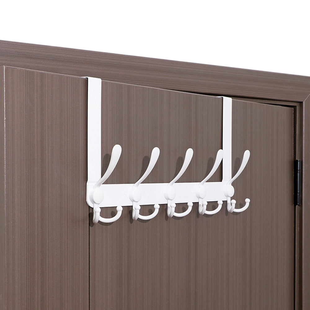 Stainless Steel Over The Door Hooks Durable Door Hangers for Kitchen Bathroom Bedroom