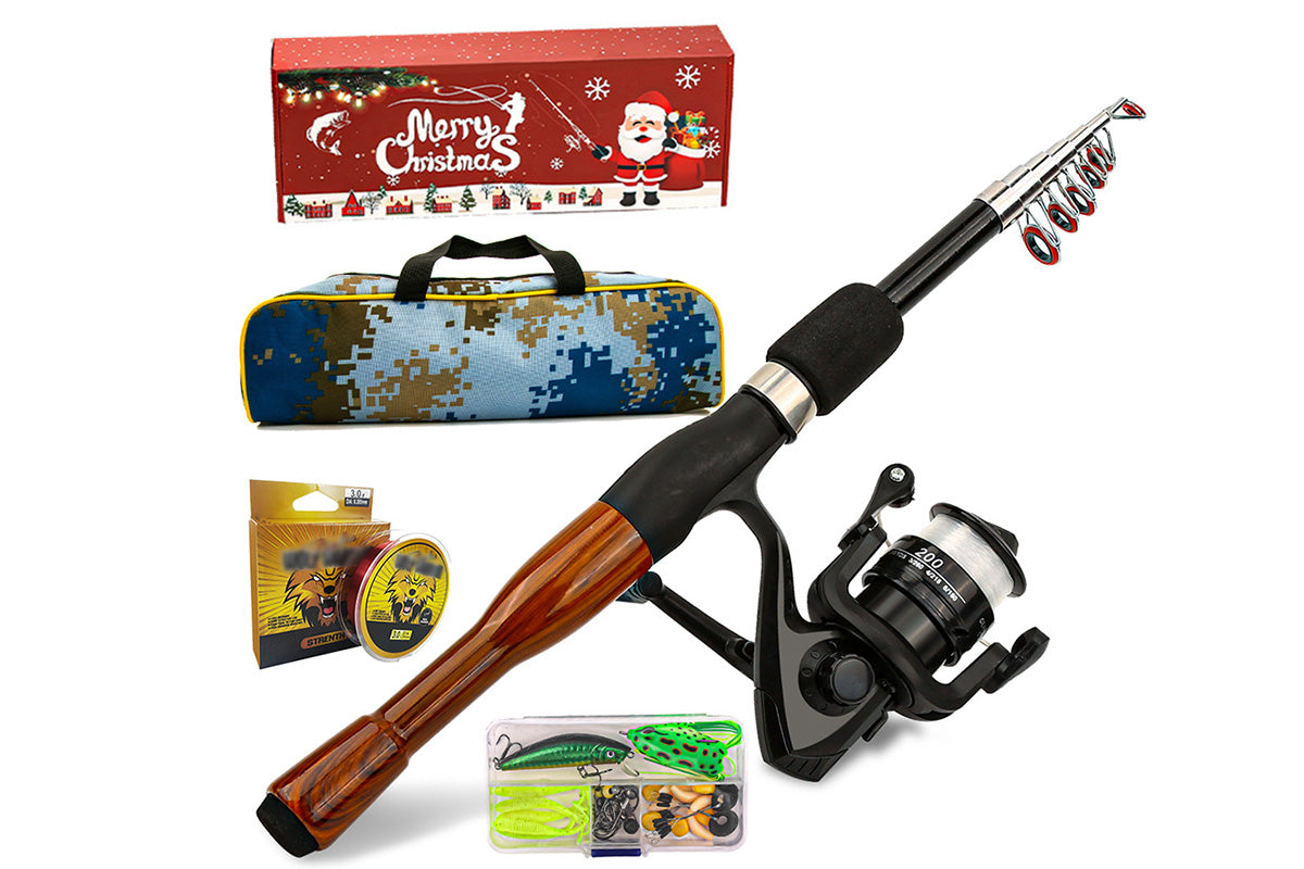 37PCS Fishing Tackle Fishing Tools With Fishing Rod For Christmas