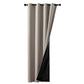 100 Percent Blackout Curtain Panel with Black Liner Heat & Light Blocking Drapes