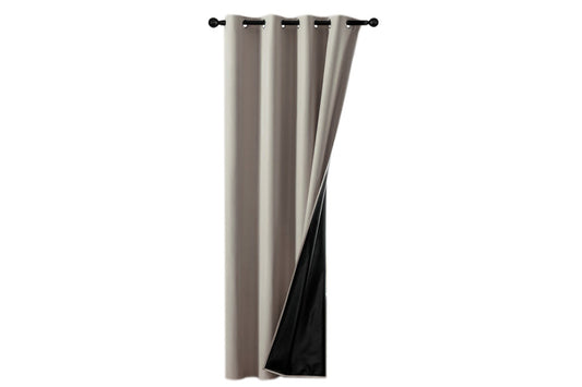 100 Percent Blackout Curtain Panel with Black Liner Heat & Light Blocking Drapes