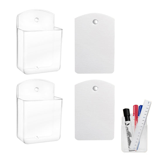 Two Piece Wall Mounted Remote Holder Set