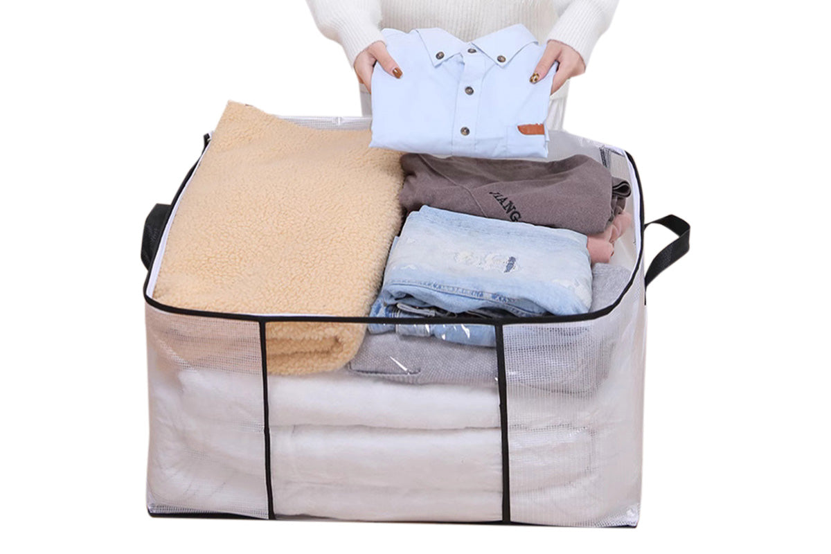 Clothes Quilt Blanket Storage Bags Foldable Blanket Storage Bins For Bedroom