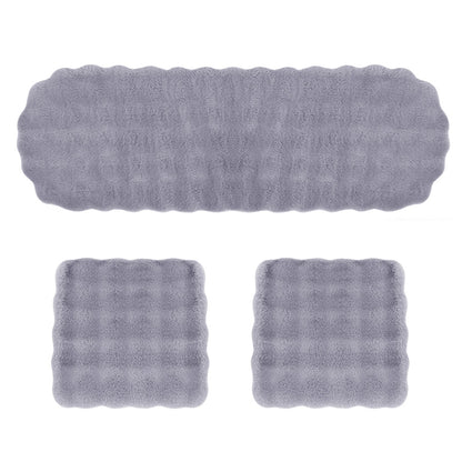 3Pcs Faux Fur Plush Seat Cushion Set Non Slip Seat Protector for Winter