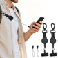 2XRetractable Phone Lanyard Locking Carabiner 360 Degree Tab for Hiking Climbing