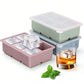 3Pcs Silicone Ice Cube Trays with Lid 6 Cavity Large Square Mold for Whisky Cocktail