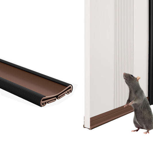 93cm Door Bottom Seal Strip Sound Reducing Felt Light Blocking for Door-Brown