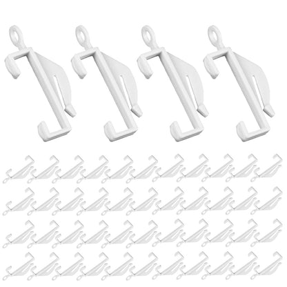 48 Pack PVC Curtain Track Rollers Side Glide Pulleys for Curtain Tracks