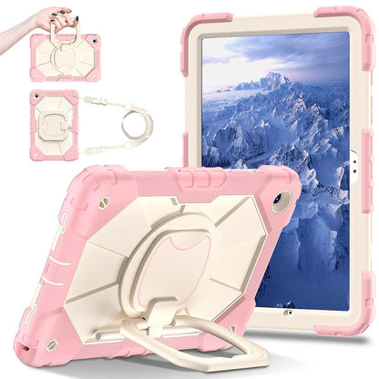 360 Degree Case for Samsung Galaxy Tab A11 Plus A9 Plus with Shoulder Strap-Pink