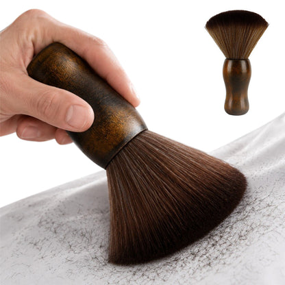 Soft Hair Sweeper Brush with Storage Case Neck Duster Brush for Home Barbershop