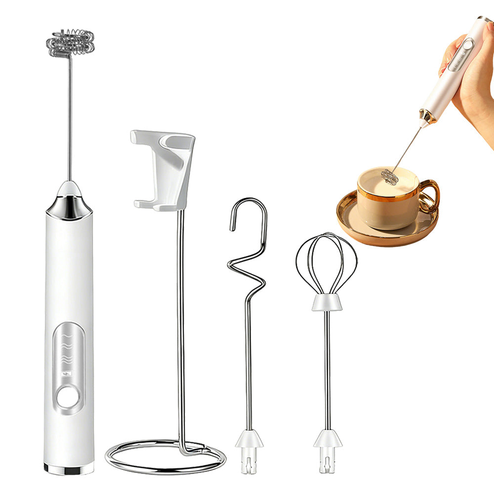 3 in 1 Milk Frother Electric Coffee Stirrers for Coffee Latte Oat Milk