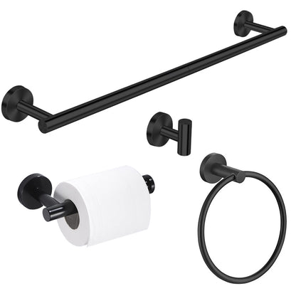 4 Pcs Bathroom Hardware Set Stainless Steel Wall Mounted Accessories