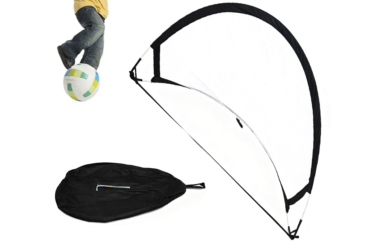 Portable Pop Up Soccer Goal Set with 3 Ground Pegs and Storage Bag
