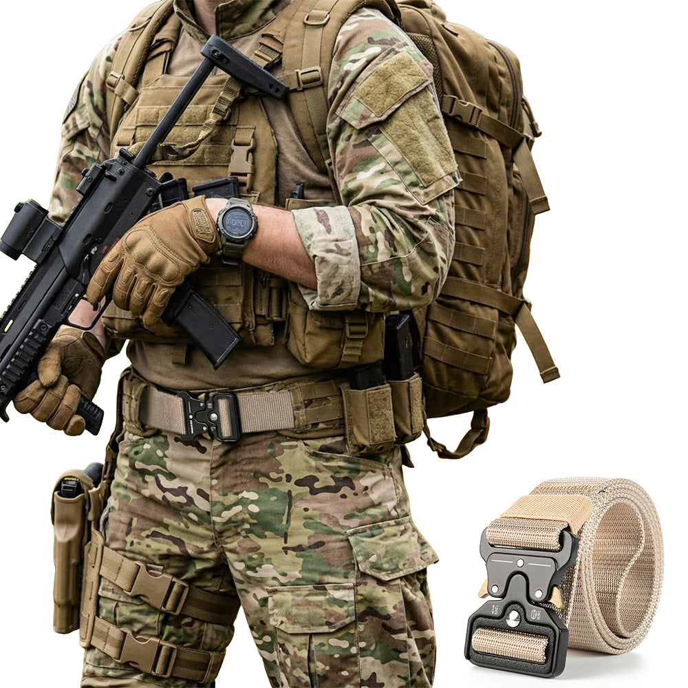 Nylon Tactical Belt Quick-Release for Outdoor Work Daily
