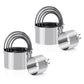 2X5 Pieces Stainless Steel Round Cookie Cutters with Handle Cake Baking Dough Tools