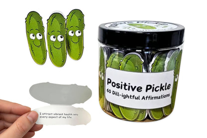 60PCS Positive Pickles Affirmation Cards Jar Motivational Gift for Women and Teens