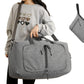 Large Foldable Travel Duffel Bag Carry On Shoulder Duffle Bag With Shoe Compartment