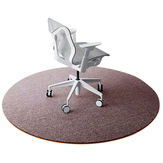 Round Office Chair Mat Anti Slip Floor Protector for Home Office-Brown