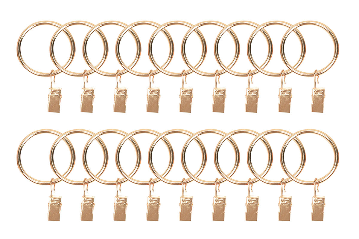 18-Pack Metal Curtain Rings Clips 4.0mm Wire 50mm Inner Diameter