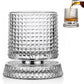 Spinning Rotating Whiskey Glass 270ml Transparent Glass for Home Bar