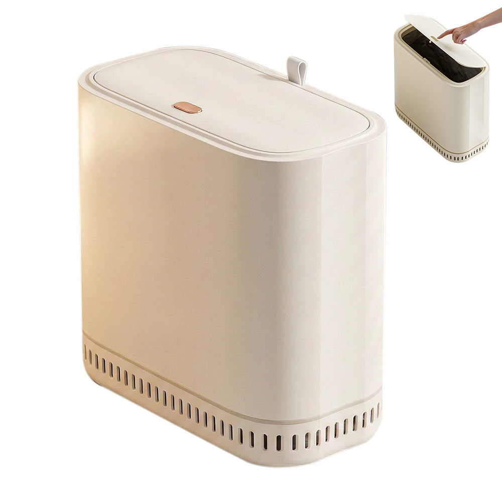 Household Adsorption Trash Can with Lid Large Capacity for Bathroom Kitchen Living Room