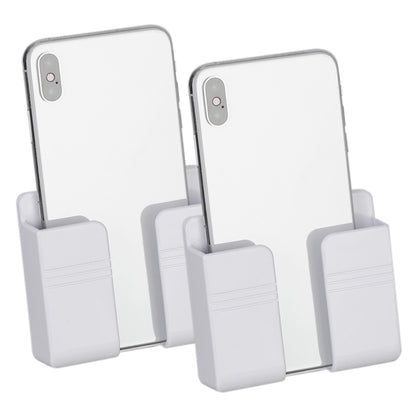 2 Pack Wall Mount Phone Holder Peel and Stick No Tools for Dorm Bedroom RV