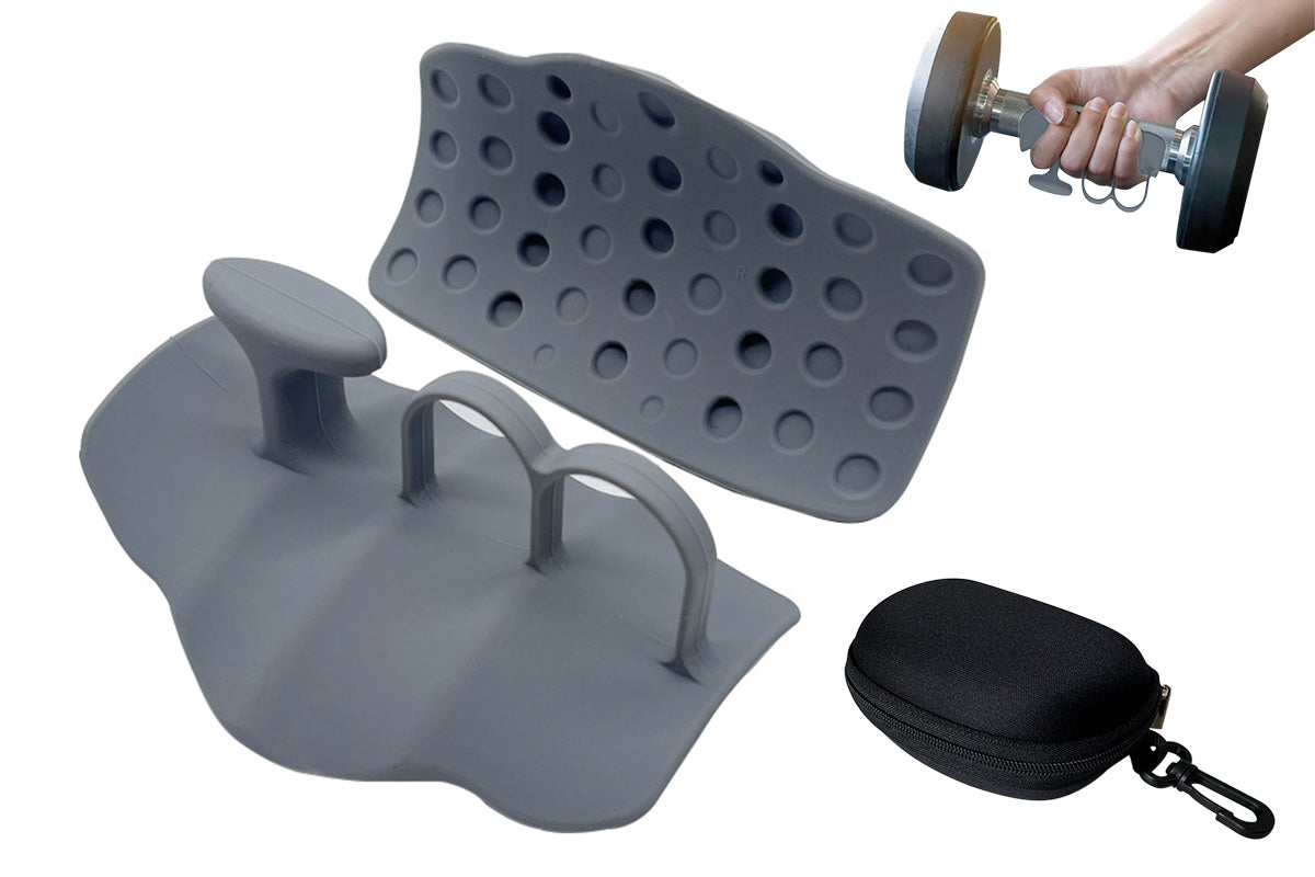 Anti-Slip Workout Grips Ergonomic Silicone Hand Guard Grips for Palm Protection-Black