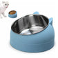 400ml Stainless Steel Tilted Pet Bowl Non-Slip Raised Feeder for Cats and Dogs
