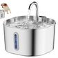 Automatic Pet Water Fountain USB 2.2L Stainless Steel for Cats and Small Animals