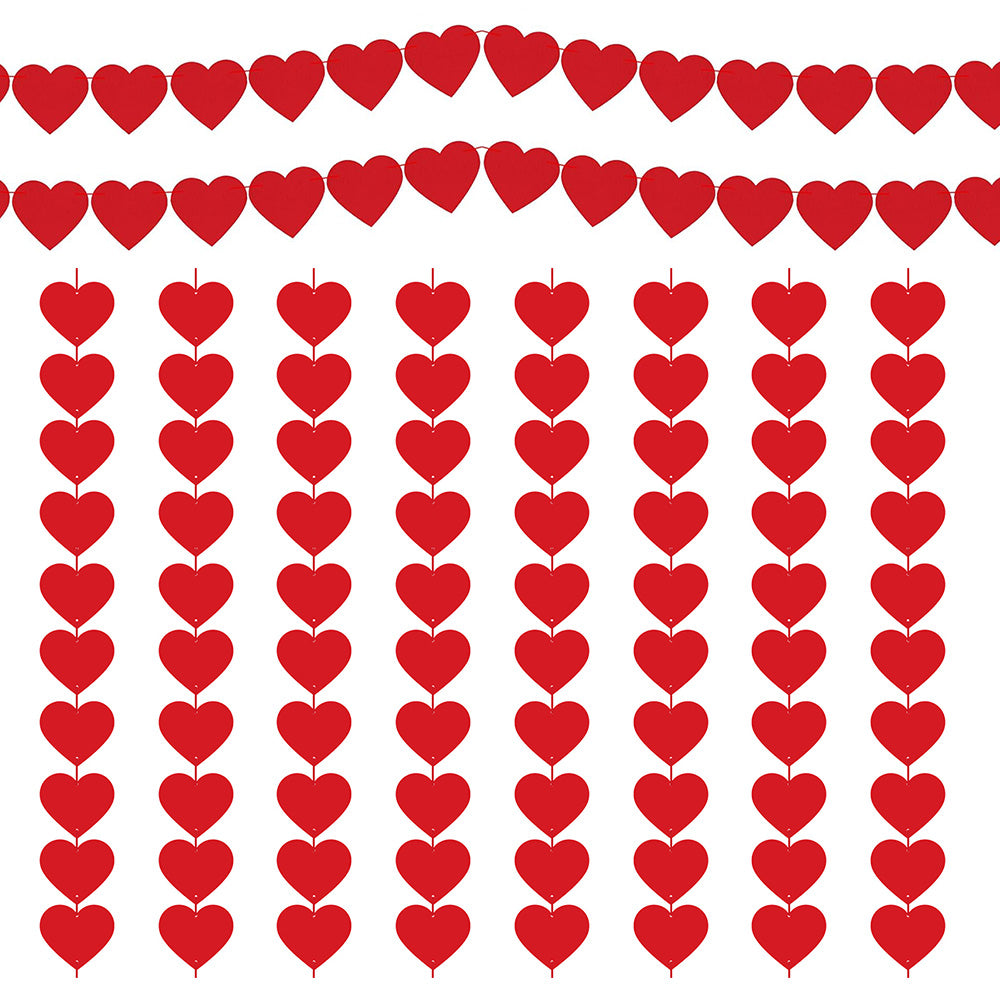 Felt Heart Garland Banner Decoration for Valentine's Weddings & Parties