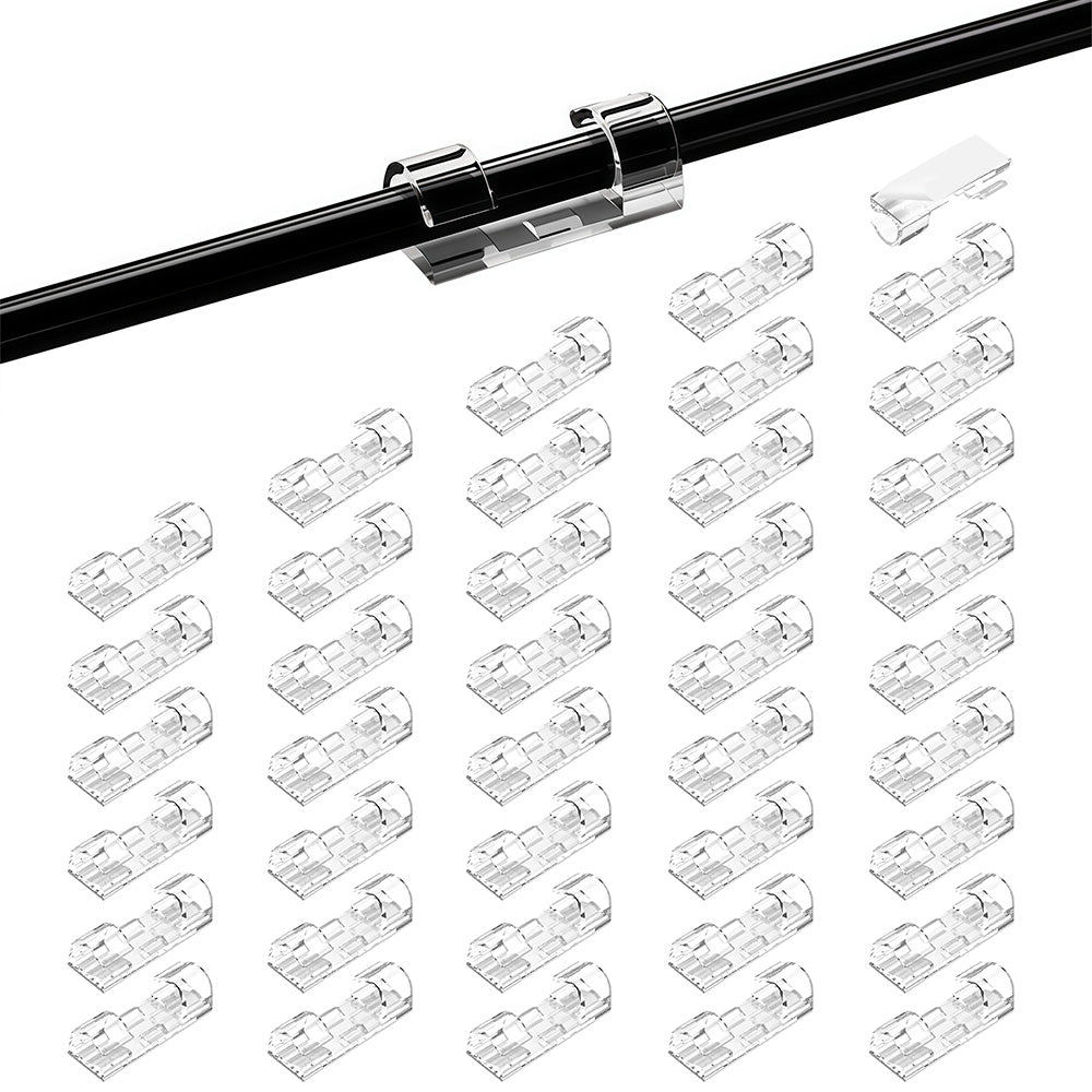 5mm Self Adhesive Cable Clips and Cord Holders for Wire Management