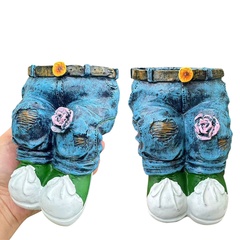 2XCreative Resin Jeans Shape Outdoor Planter Garden Decor Pot for Home Lawn Yard