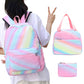 3PCS Boys Girls Gradient Color Backpack Set School Backpack Lunch Bag Pencil Case