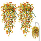 2Pcs Artificial Flowers Outdoor Hanging Faux Floral Decor for Planter Basket Window Box