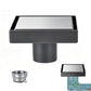 Square Shower Drain with Filter Detachable Stainless Steel Floor Drain for Bathroom Balcony