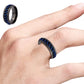 Fidget Rings Anxiety Spinner Rings Stainless Steel Chain Rings-Blue