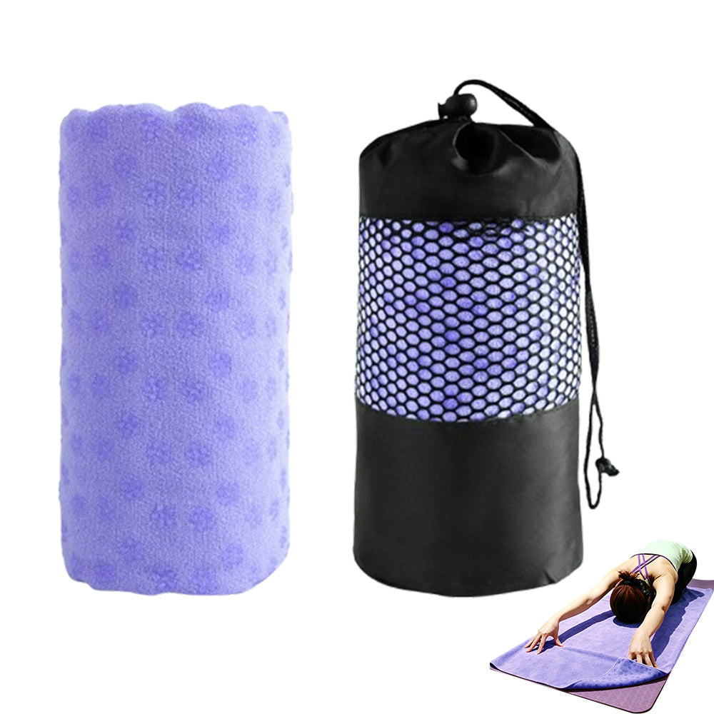 Non Slip Yoga Towel Mat with Microfiber for Gym Hot Yoga Pilates Workout